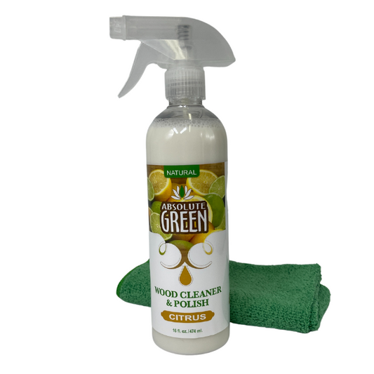 Citrus Wood Cleaner and Polish w Microfiber Cloth