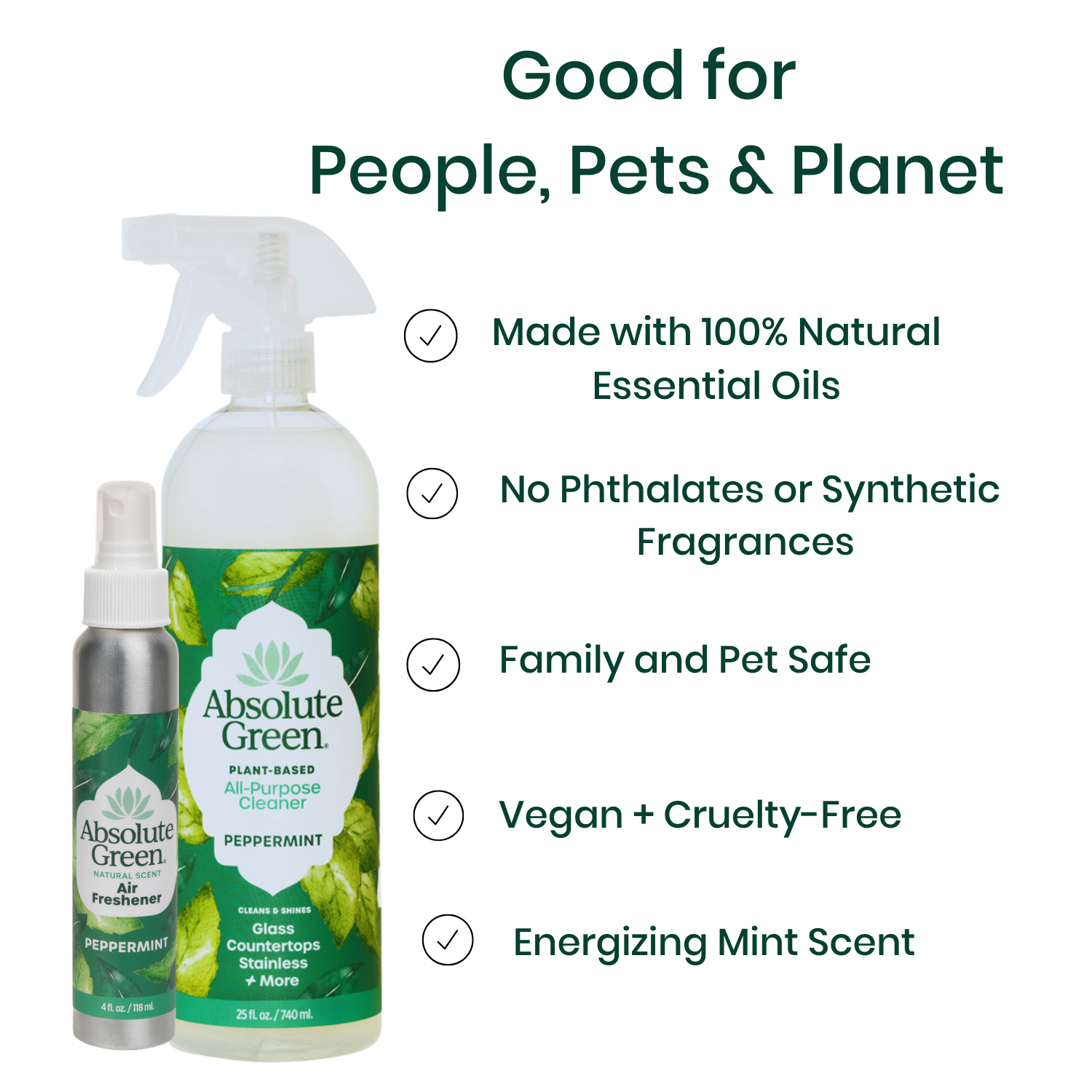 plant based air freshener Peppermint Bundle: Peppermint All-Purpose Cleaner and Air Freshener by Absolute Green