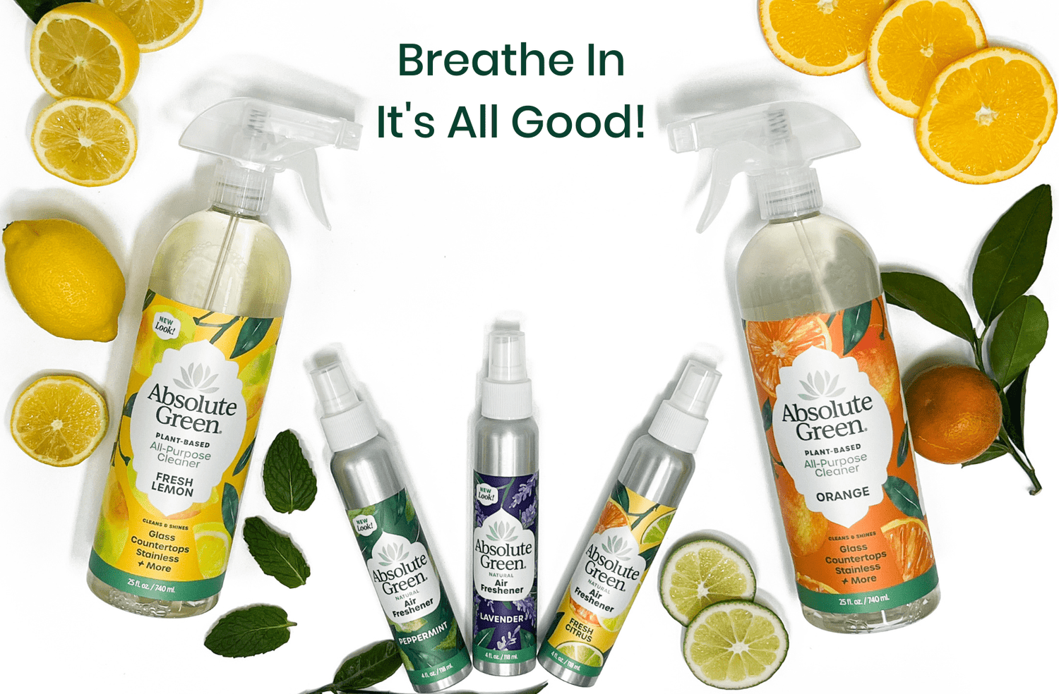 Absolute Green 100% Natural Air Fresheners, Cleaning Products, Wood Care and Lenin / Fabric Refreshers