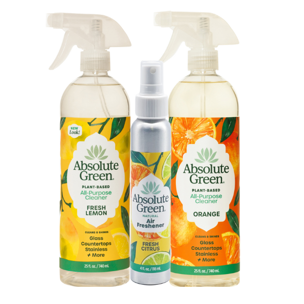 Products Lemon & Orange All-Purpose Cleaners + Fresh Citrus Air Freshener Bundle. There's nothing more energizing like fresh citrus! Orange and Lemon are known for boosting energy levels and lifting your mood. Bring the power of fresh citrus essential oils into your home with our natural Fresh Citrus Cleaners & Air Freshener Bundle.