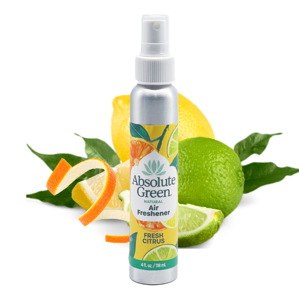 Absolute Green natural Fresh Citrus Air Freshener is great around the home, bright and vibrant citrus essential oils, and has a nice aluminum canister to leave out on a counter.