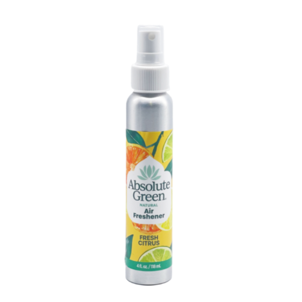 Absolute Green's Fresh Citrus Air Freshener combines 100% natural, plant-based ingredients and essential oils
