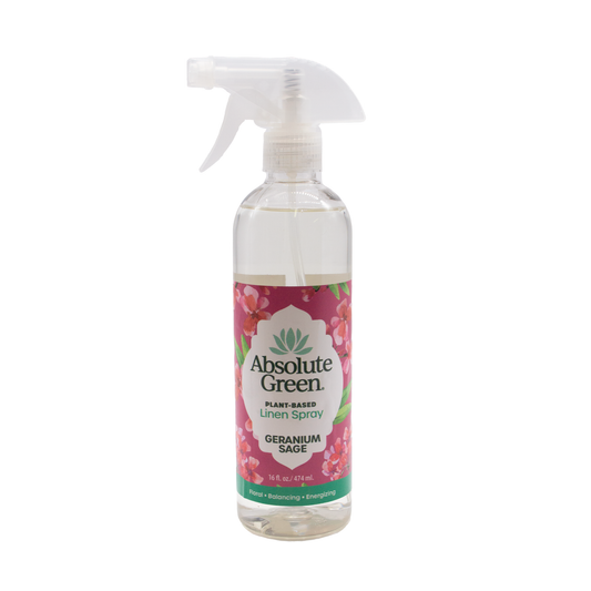 Absolute Green Geranium Sage Linen Spray also doubles as a fabric refresher providing an uplifting floral effect around your home. 