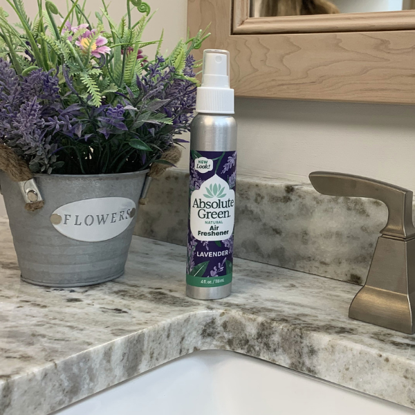 Absolute Green Lavender Air Freshener naturally covers odors and leaves an amazing fresh picked lavender scent. Use in bathroom, home, auto, pet areas, office and as aromatherapy to help relax. 