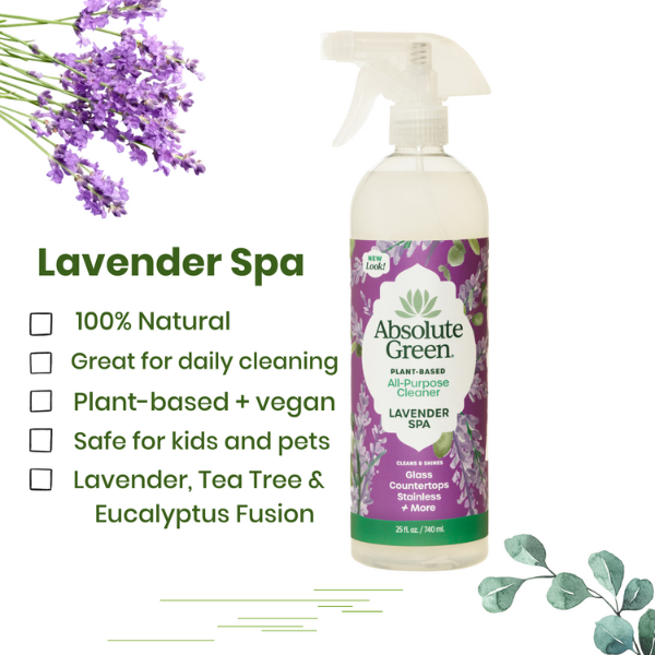 Absolute Green Lavender Spa is a combination of essential oils , 100% natural and safe for kids and pets 