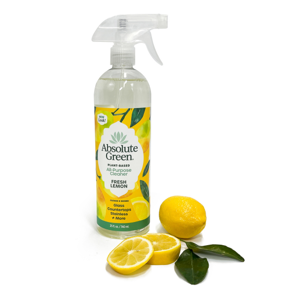 Absolute Green Fresh Lemon All-Purpose Cleaner with real essential lemon oil