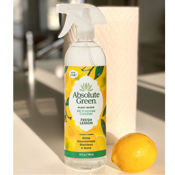 Absolute Green Spray limpiador multiusos, menta, 25 onzas, 100% natural, a  base de plantas, biodegradable, ideal para mostradores, azulejos, vidrio