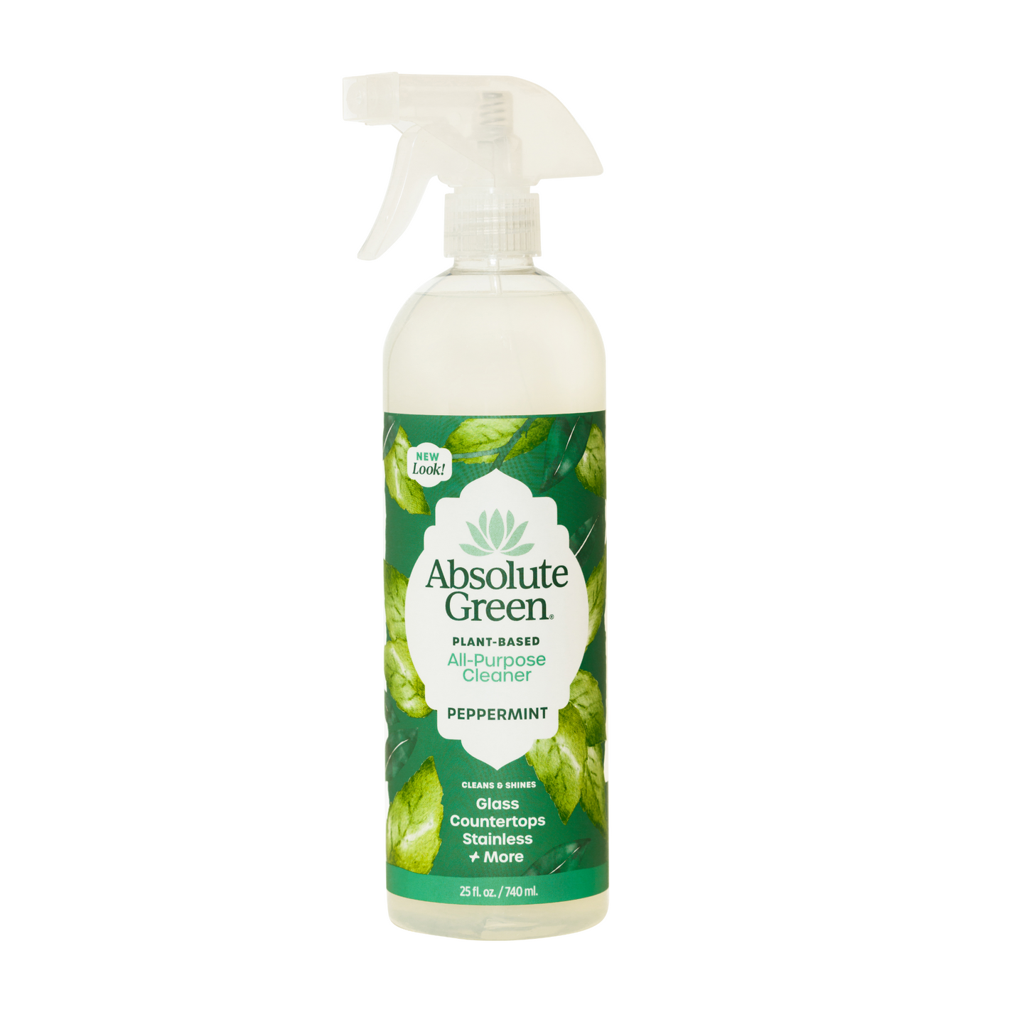 Absolute Green Peppermint All-Purpose Cleaner 100% Natural, Eco-Friendly Peppermint Cleaner is made from a blend of powerful, all natural cleaning elements with pure and natural essential oils. This effective cleaner will leave your home energized and minty fresh!  
